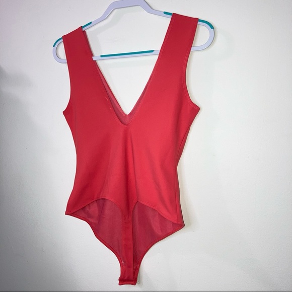 Free People Keep It Sleek Bodysuit NEW WITH TAGS Coral - Picture 11 of 16